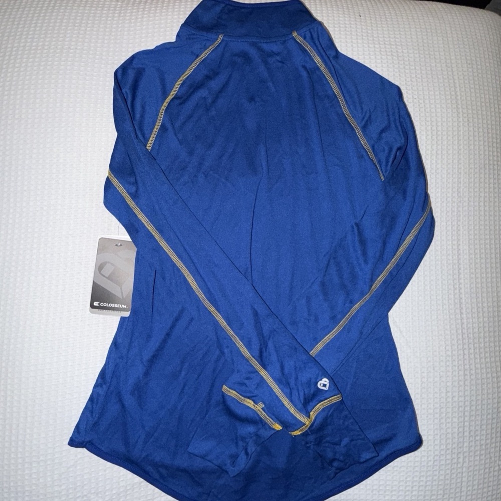 Colosseum Women Long Sleeve Qtr Zip Blue Shirt Pitt Panthers Sz Medium - Picture 2 of 4
